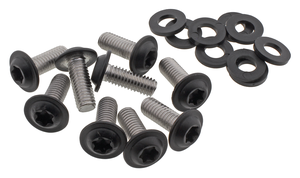 Kit de tornillos para spoiler de mentón en acero inoxidable negro