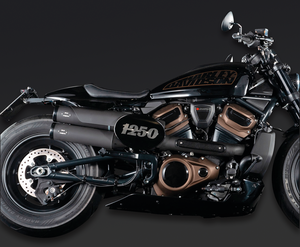Escape regulable MCJ instalado en motocicleta Harley-Davidson Sportster S RH1250S