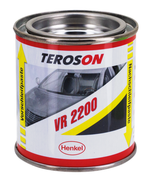 Frasco de compuesto Teroson VR2200 para lapeado y pulido de pintura