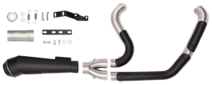Escape Black Duck 2 en 1 instalado en motocicleta Harley-Davidson Touring color negro