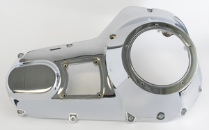 Par de tapas de cubierta primaria externas cromadas para Harley-Davidson modelo 1989-2006