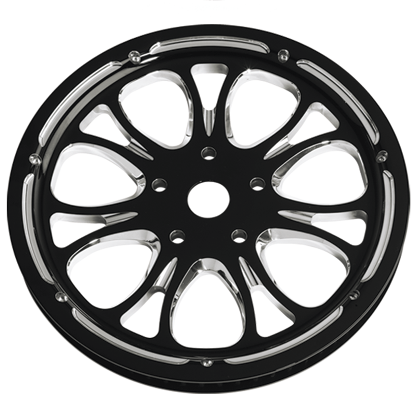 Polea Performance Machine cromada para transmisión por correa de motocicleta Harley-Davidson