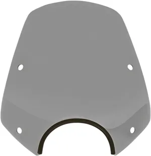 Parabrisas transparente Sportshield Del Rey montado en manillar de motocicleta