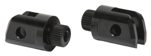 Estriperas modulares estilo motocross Arlen Ness en color negro mate