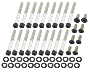 Tornillos de tapa primaria de acero inoxidable negro para Harley-Davidson