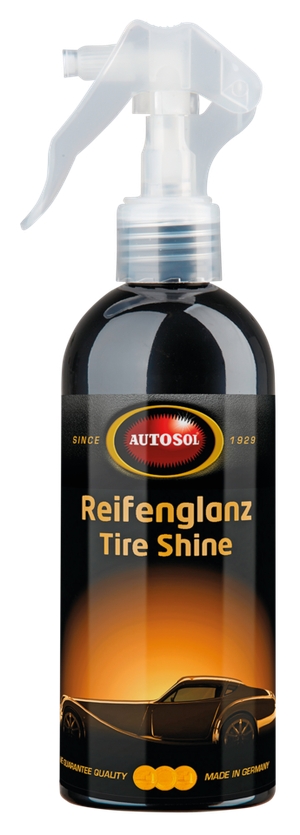 Frasco de abrillantador de llantas Autosol para mantenimiento de ruedas de motos