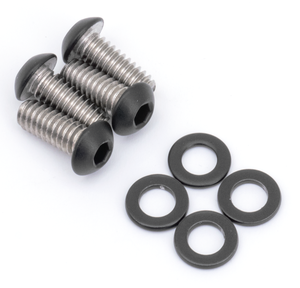 Kit de tornillos de acero inoxidable negro para guardabarros delantero de motocicleta