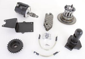 Kit de arranque eléctrico York instalado en motor Knucklehead o Panhead