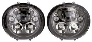 Faro delantero LED Vision-X montado en la parte frontal de una Harley-Davidson Road Glide