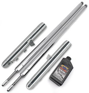 Par de horquillas delanteras Slim Bubba negras para motocicleta Harley-Davidson
