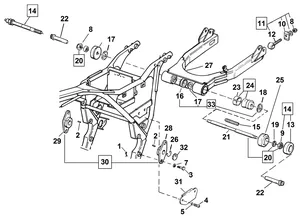 Conjunto de piezas de basculante para motocicleta Harley-Davidson FXR