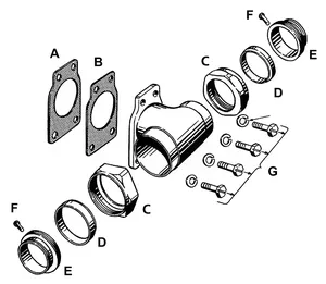 Tornillos para colector de escape para motores Knucklehead y Panhead
