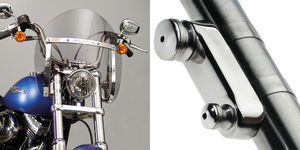 Parabrisas corto desmontable National Cycle Switchblade instalado en motocicleta