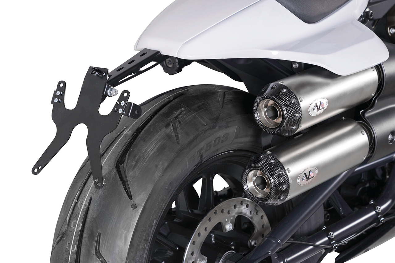 Portamatrículas V-Performance montado en guardabarros trasero de Sportster RH1250S