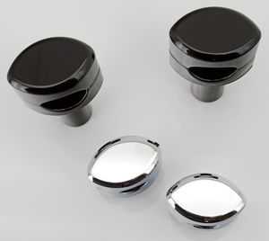 Par de torretas del manillar Infinity negras para motocicleta