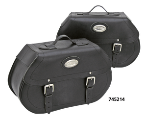 Kit de alforjas K-Drive Longride con sistema de cierre Click & Lock instalado en motocicleta