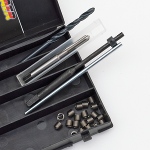 Kit de reparación de roscas para motocicleta con insertos y herramienta de corte