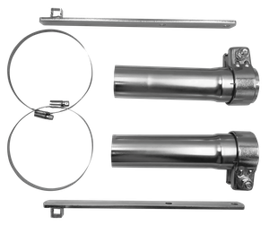 Kit de extensión de escape Tommy & Sons instalado en motocicleta Harley-Davidson Touring