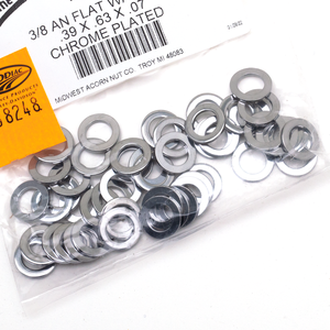 Surtido de arandelas planas con acabado cromado brillante para recambios de moto