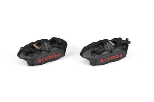 Par de pinzas de freno M4-34 de 108mm color negro para eje delantero de motocicleta