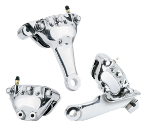 Par de pinzas de freno cromadas para Harley-Davidson