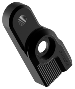 Extensión de cambio de marchas Rick's Shift instalada en el manillar de una motocicleta