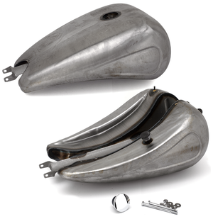 Depósito de gasolina de acero indentado alargado 2 pulgadas para Harley-Davidson Sportster