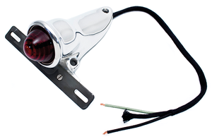 Luz trasera estilo Crocker cromada para Harley-Davidson