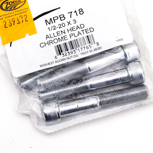 Surtido de tornillos UNF con cabeza Allen y acabado cromado