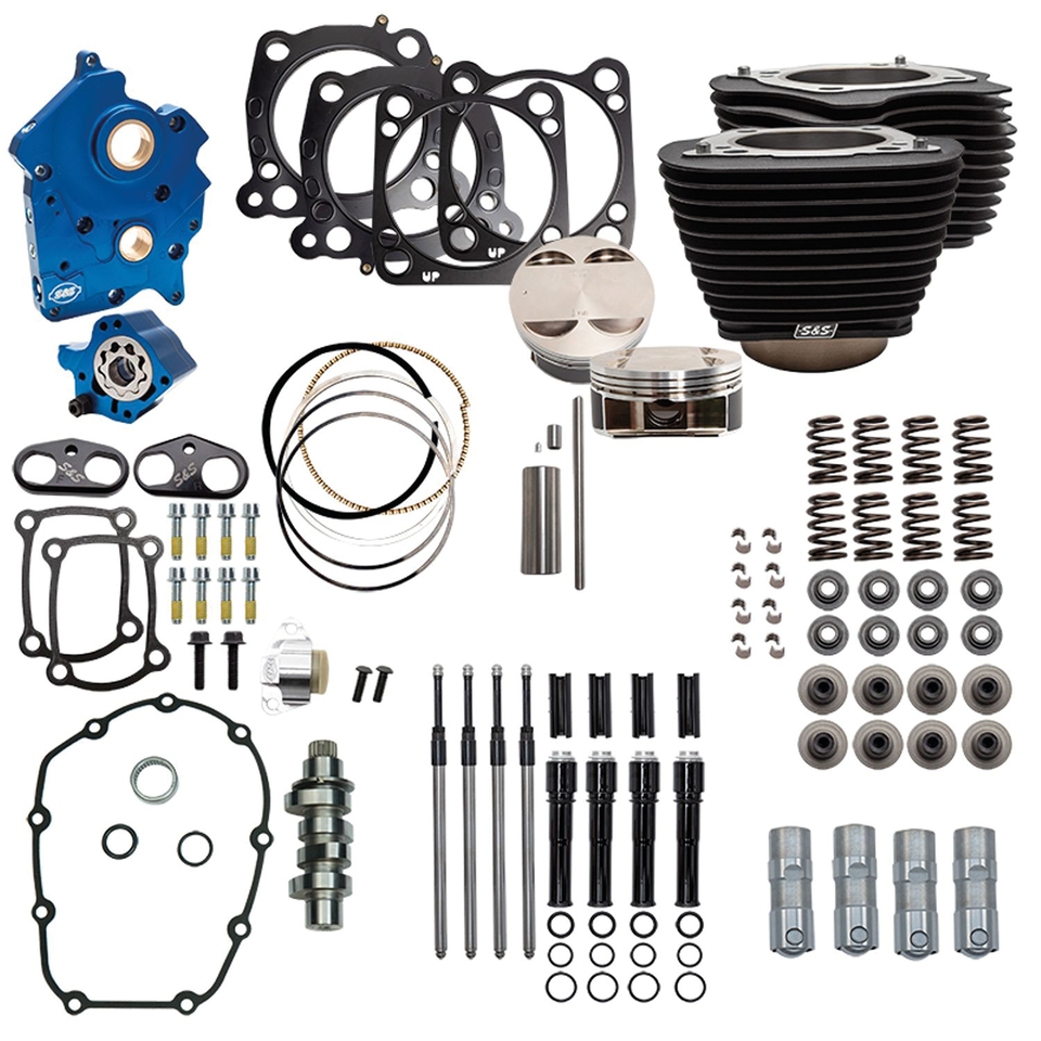 Kit de admisión y escape S&S Power Pack para motor Milwaukee Eight