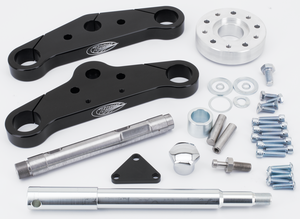 Kit Fat Plate Revolution Mid Glide instalado en motocicleta Harley-Davidson FX FXR Dyna Sportster