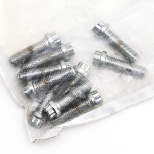 Surtido de tornillos cromados de cabeza hexagonal de 12 puntos