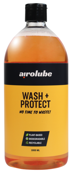 Frasco del producto de lavado y protección AiroLube para motos
