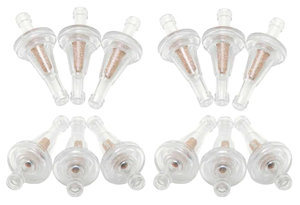 Filtro de combustible de nylon in-line transparente con conexiones para manguitos