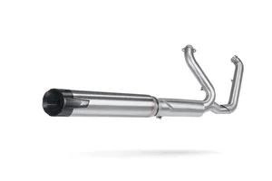 Sistema de escape completo ZARD 2:1 instalado en motocicleta Harley-Davidson Softail