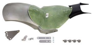 Guardabarros trasero y kits de montaje Rick's instalados en Harley-Davidson Softail Fat Boy
