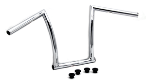Manillar mini ape negro acabado chizeled para moto custom