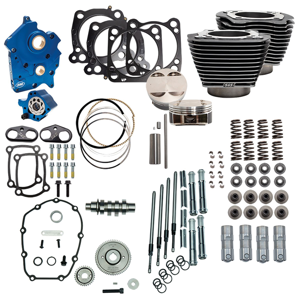 Kit de admisión y escape S&S Power Pack para motor Milwaukee Eight