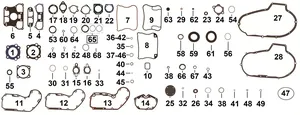 Juego de juntas tóricas y retenes para Harley Sportster y Buell
