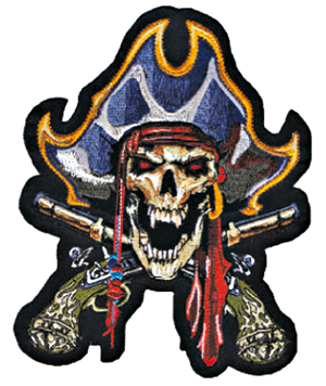 PARCHES BORDADOS LETHAL THREAT - Pirate Captain 6"x5" — B-stock