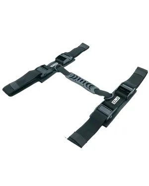 Maletero superior negro con correa de sujeción Heavy Strap para motocicleta