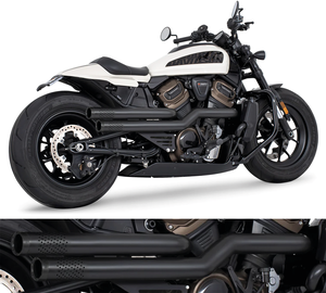 Escape Independence Freedom Performance instalado en motocicleta Harley-Davidson Sportster lado derecho