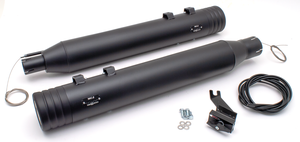 Tubos de escape ajustables MCJ color negro para Harley-Davidson Touring
