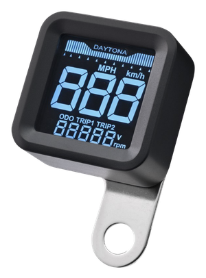 Velocímetro y tacómetro LCD digital Daytona Cube para moto