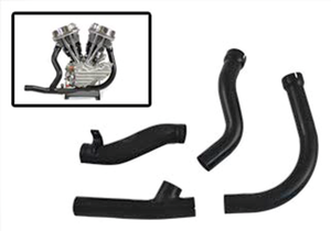 Par de colectores de escape cromados para motor Harley-Davidson Panhead