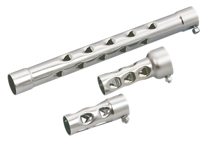 Par de silenciadores estilo drag pipes cromados para motocicleta
