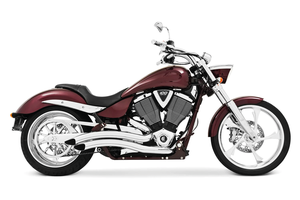 Kit de radio de giro Sharp Curve instalado en manillar de Victory Cruiser