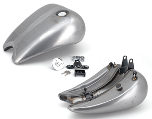 Depósito de gasolina de acero alargado de una pieza para motocicleta Harley-Davidson Softail