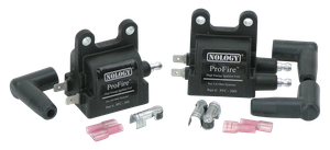 Bobina de encendido Pro-Fire Nology de color negro con conectores eléctricos visibles