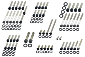 Kit de tornillos de transmisión en acero inoxidable negro para motocicleta